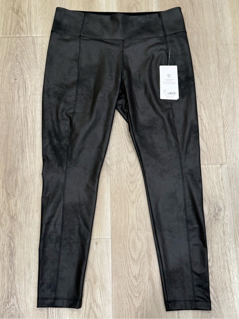 Athleta Delancey Gleam Tight Leggings Black NWT XL Luxe Shimmer